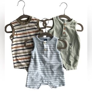 Sleeveless Baby Boy Romper Bundle